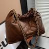 IELGY Large-Capacity Diamond Casual Trendy Fashion Tote Bucket Bag All-Match Chain Shoulder Female Bag