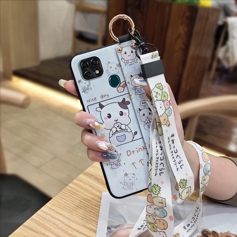 Anti-dust Wrist Strap Phone Case For ZTE Blade V2020 Vita/Blade20 Smart/10 Smart Kickstand Phone Holder Anti-knock Cute