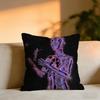 Retrofuturistic Visual Art Cushion Cover Cozy Velvet Throw PillowSoft Warm Cushion For Sofa  Bed