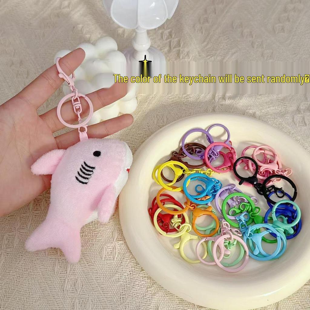 Cross-Border Plush Shark Keychain Pendant - Cute Wedding Toss Doll Bag Charm
