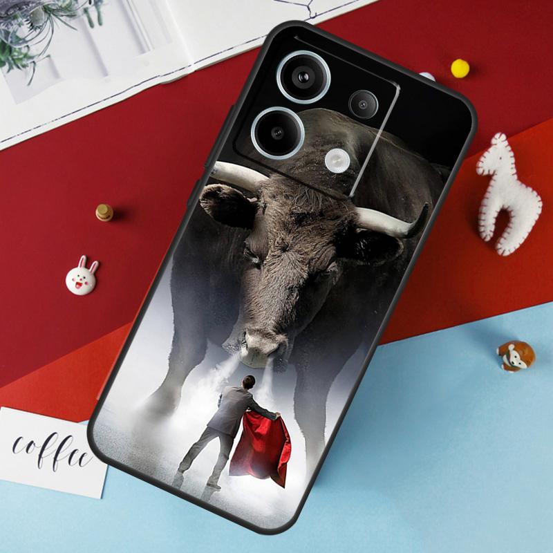 Bullfight Bull Fighter Case For Xiaomi Redmi Note 13 Pro 14 12 11 10 15 Pro Plus Redmi 10C 12C 13C 14C 15C 15 Cover