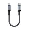 Short 90-Degree Right-Angle USB Type-C to a Cable Nylon Material Power Bank Data Transfer Cord for iPhone 17 for for S25