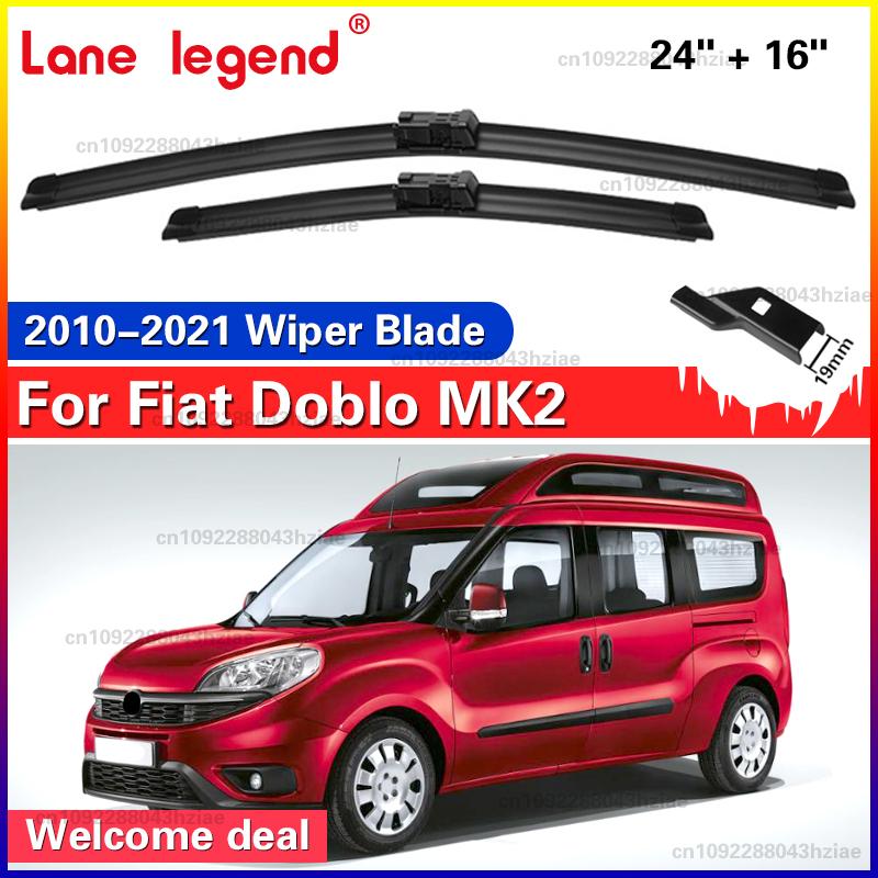 Wiper LHD Front Wiper Blades For Fiat Doblò Doblo 2 Cargo 263 2010 - Windshield Windscreen Window Brushes 24 +16 Fiat Doblo