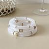 3Pcs/Set Multicolour Beads Resin Bracelet Punk Cuff Bracelet Set New Bamboo Pipe Bangles  Gifts