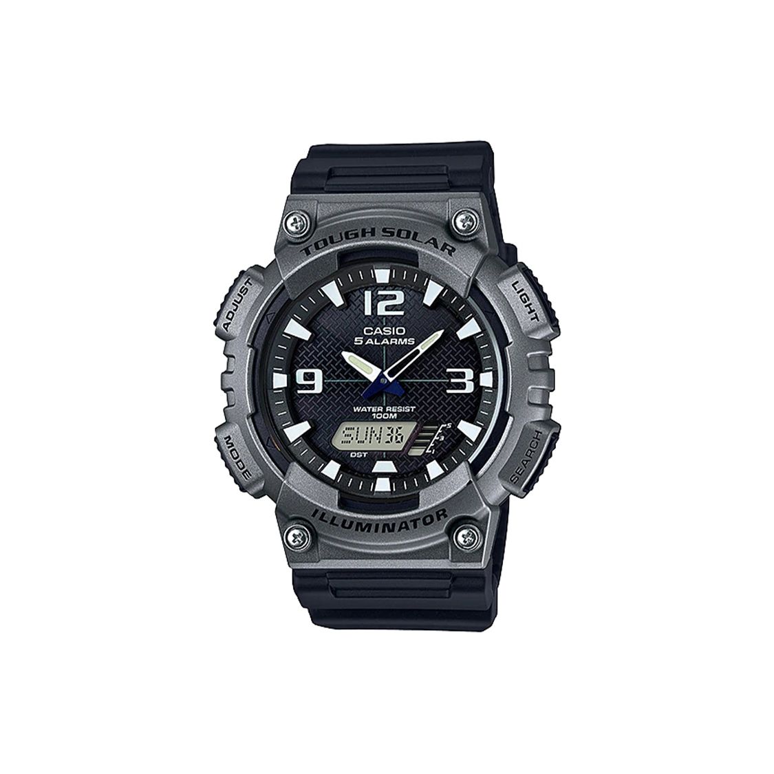 

Casio Youth Series Round Dual Display 100M Waterproof Quartz Movement Resin Strap Watch Men watches Black AQ-S810W-1A4V Black Dial