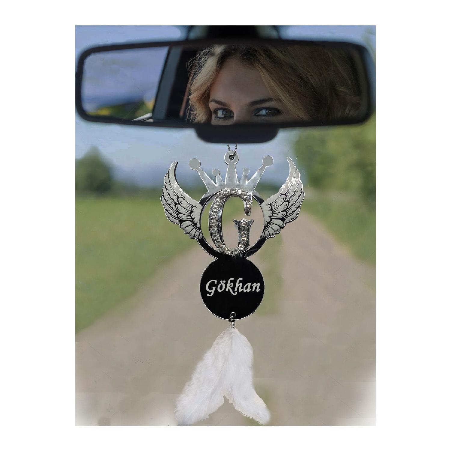 

Named Stone Silver Plexiglass Car Ornament Rear View Mirror Ornament