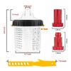 Upgrade Spray Gun Paint Mixing Cup H/O Quick Cup Spray Gun Tank 20.3oz/600ML Disposable Paint Cup with Spray Gun Cup Adapter