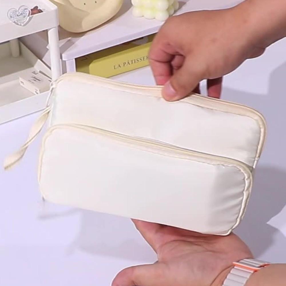 Zipper Ladder Pencil Case Double-layer Stationery Bag Organizer Supplies Kawaii Pencil Bag  Kids
