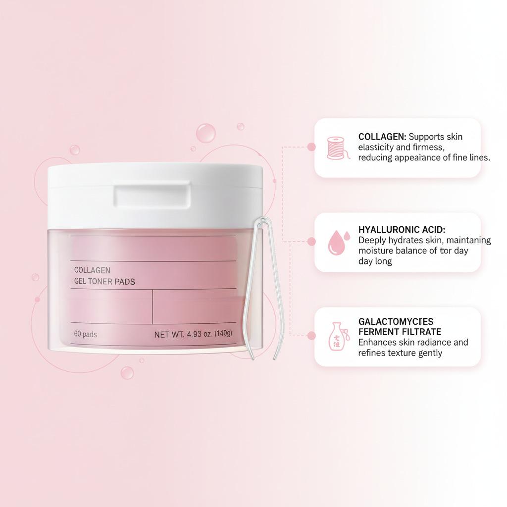 TKAmazon Skincare Collagen Gel Hydrogel Eye Patches Pink Collagen Under Eye Patches 
