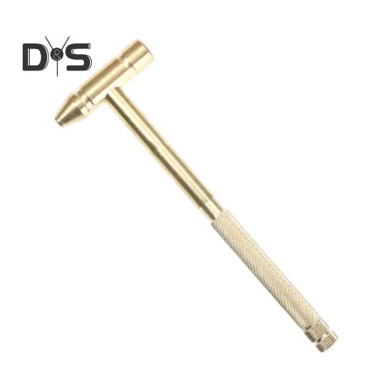 6-in1 Small Hammer with 3 Screwdriver Heads Compact Design Portable Brass Hammer Screwdriver Multifunctional Tool