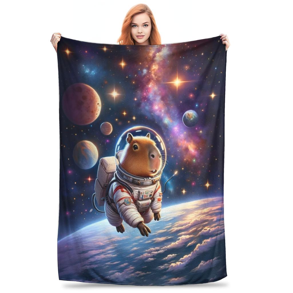 Cute Capybara Capibara Animal Blanket Fleece Printed Breathable Super Warm Throw Blankets for Bedding Travel Bedspread