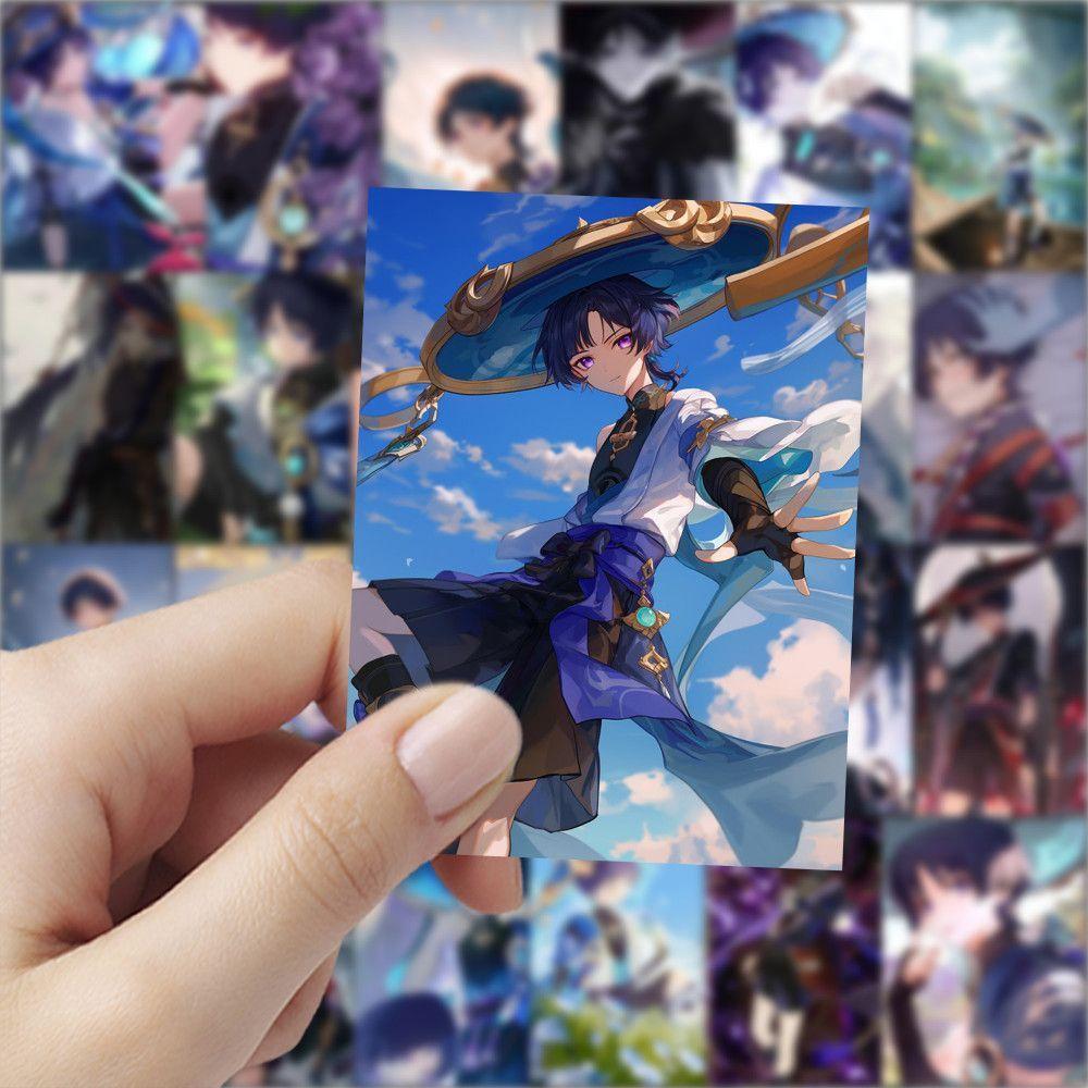 63PCS Wanderer (Genshin Impact) Stickers, Self-Adhesive Decorations for Handwritten Journals, Peripheral Stickers