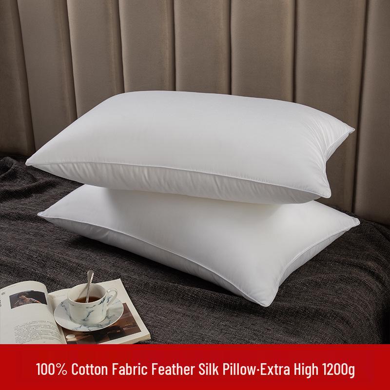 

Комфорт пятизвездочного отеля: Взрослая подушка с наполнителем из пуха и пера с поддержкой шеи для дома и общежития Universal Size