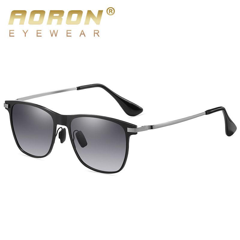 AORON Metal Frame Polarized Sunglasses Outdoor Fashion Sports Fishing Driving Glasses UV400 Anti Glare Eyeglasses
