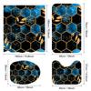 4-Piece Set 3D Printed 180x180cm Waterproof Shower Curtain With Hooks Bathroom Floor Mat U-Shaped Mat Toilet Cover Mat For Home