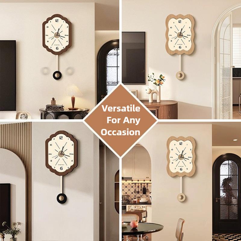 Nordic Pendulum Clocks Art Aesthetic Elegant Silent Wall Clocks Creativity Watches Home Room Decoration Interior Ornaments