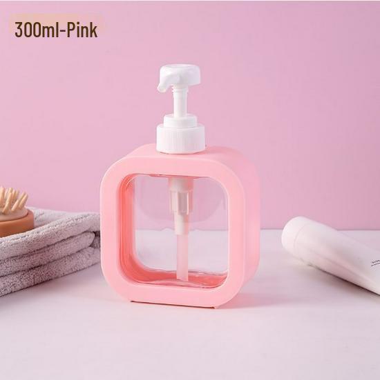 500ml Large Capacity Refillable Travel Bottles: Press-Type Transparent Shampoo, Shower Gel, and Hand Soap Dispensers