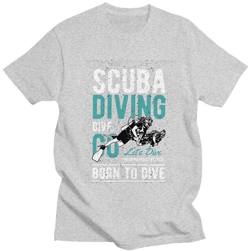 Custom Funny Scuba Diving Diver Gift Tshirts for Men Short Sleeve Leisure T Shirt Tshirts Pure Cotton Tees Gift