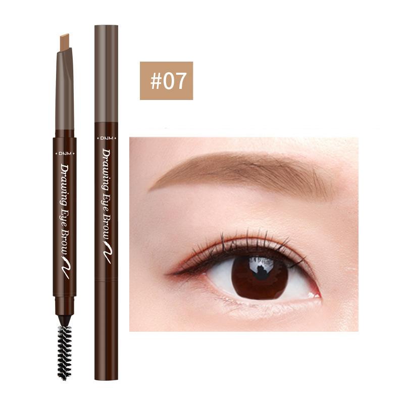 

Цветная коробка DNM Карандаш для бровей двойного назначения, автоматический поворотный, устойчивый к поту, многоцветный, с кистью для бровей