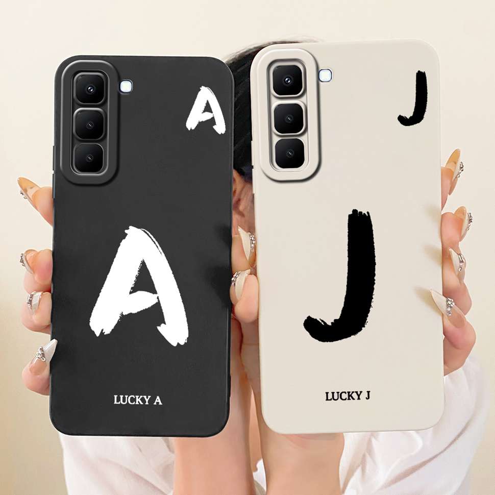 For Infinix Hot 70 5G X6895 Case New Design Letters A-Z Silicone Back Cover For Infinix Hot70 HOT 70 5G Phone Cases Bumper