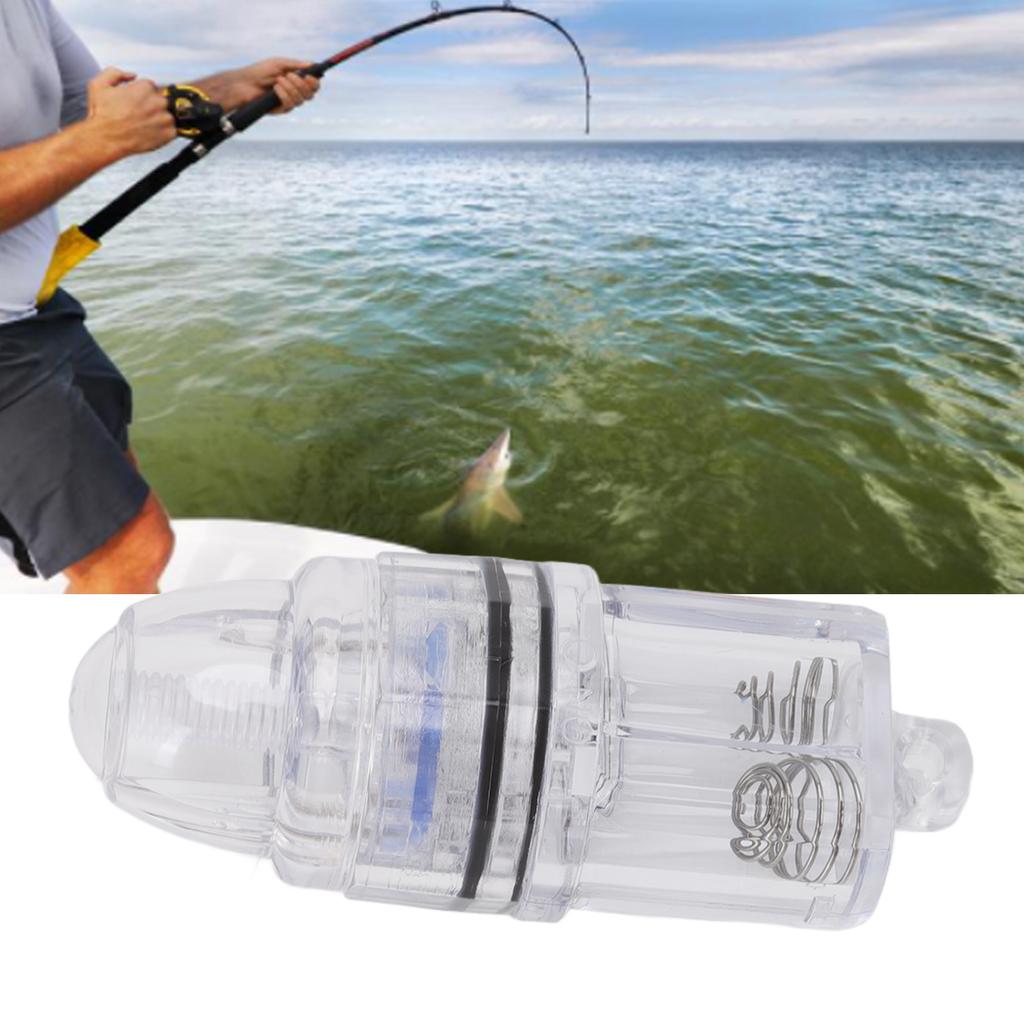 Deep Drop Fishing Light Transparent Plastic AA Battery Powered LED Fishing Light for Trolling Sea Fr