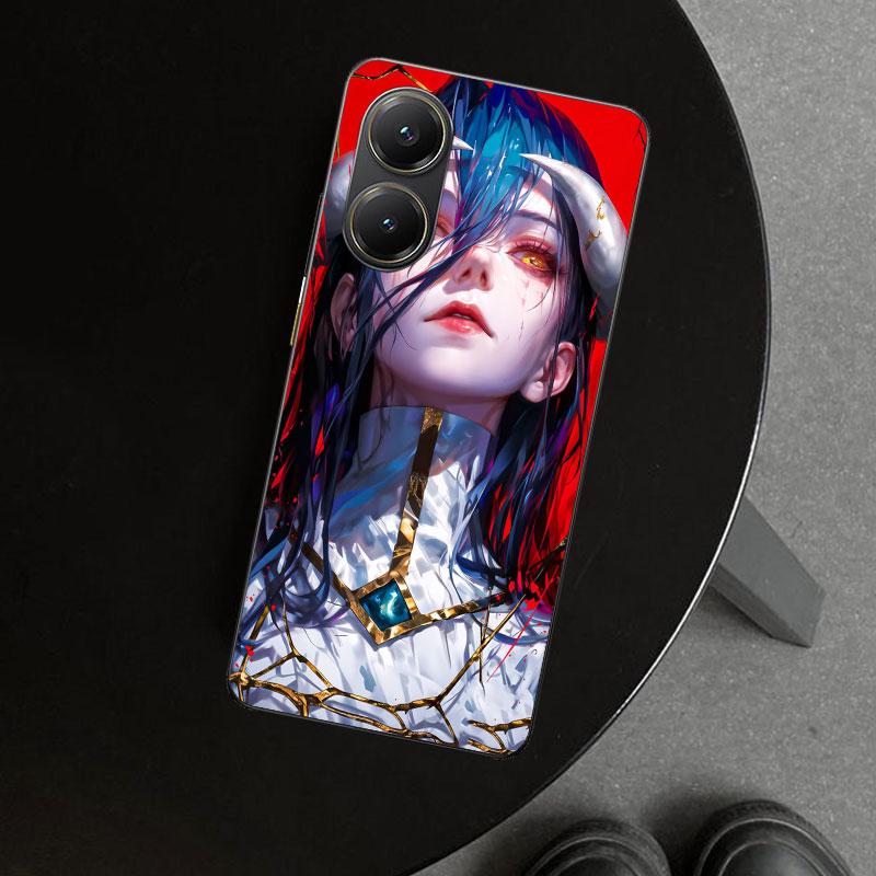 Albedo Overlord Anime Phone Case Cover for Xiaomi Poco X6 X5 X7 Pro F7 Ultra Redmi 15C 15 13C 13 12C 12 10C 10 10A 9C 9A 9T 9 Co