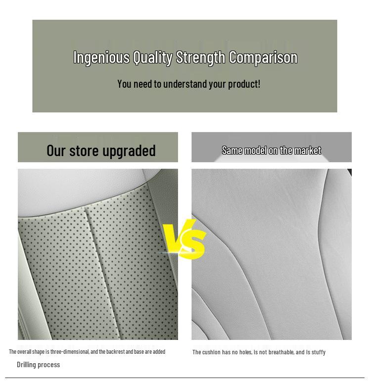 Bestune Yueyi 03 Full Leather Car Seat Cushion, All-Season, Universal Fit with Breathable Design