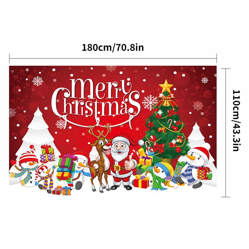 Christmas Banner Backdrop Christmas Wall Banner Backdrop Santa Claus Elk Snowman Backdrops For Family Photography Props