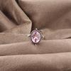 Morganite Ring, Handmade Gemstone 925 Solid Sterling Silver Ring Dainty Jewelry, For Engagement Gift