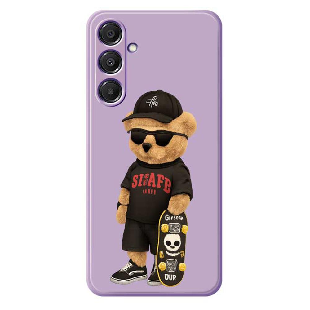 For Samsung Galaxy A16 5G/4G Case Cool Bear Pattern Printing Straight Edge TPU Phone Back Cover
