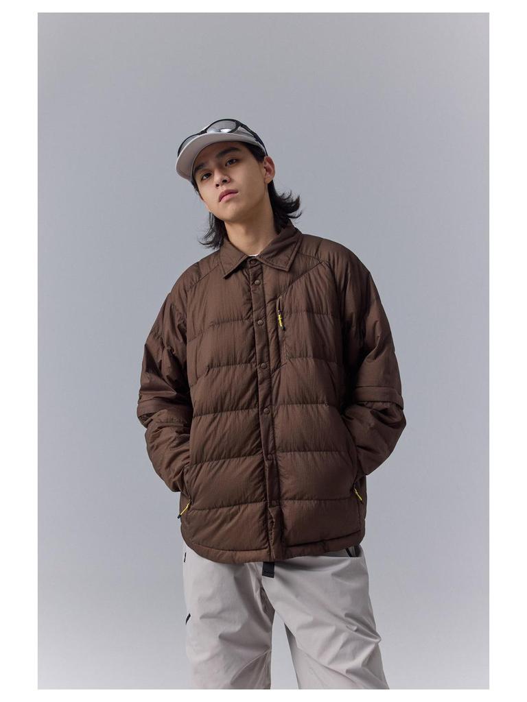 Winter Clearance: Unisex Lightweight Down Jacket with Detachable Sleeves (Y5272)