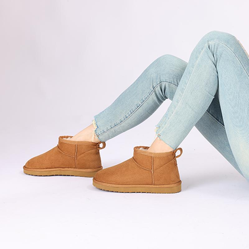 Fashion Shevalues Warm Fur Fluffy Snow Boots For Women Non-slip Comfy Men Outdoor Classic Plush Snow Boot Winter Fuzzy Home Cotton Shoes