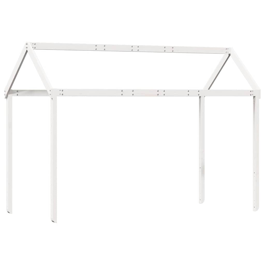 Roof for Children S Bed White 217x85.5x154 Cm Solid Pine Wood