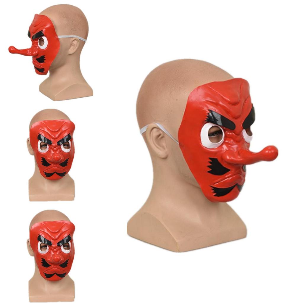 Demon Slayer Tengu Latexmaske Lustiges Kostüm-Requisit für Festivalfeiern und Veranstaltungen