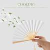 Ibasenice Mini Folding Fans, Set of 4, Foldable Handheld Paper Fans, Plain White, Lightweight and Compact, 9.8 Inch, Perfect for Doll Photography