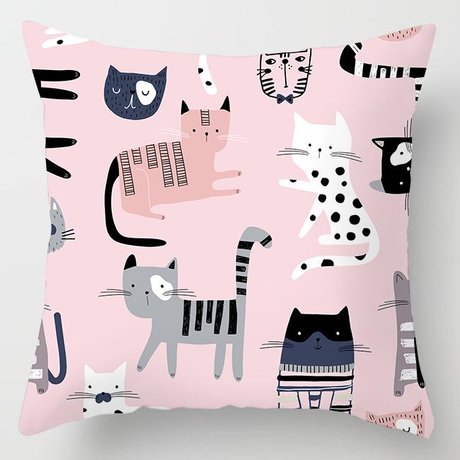 Pink Feather Pillowcase Decorative Sofa Cushion Case Bed Pillow Cover Home Decor Car Cushion Cover Cute Pillow Case 45*45Cm