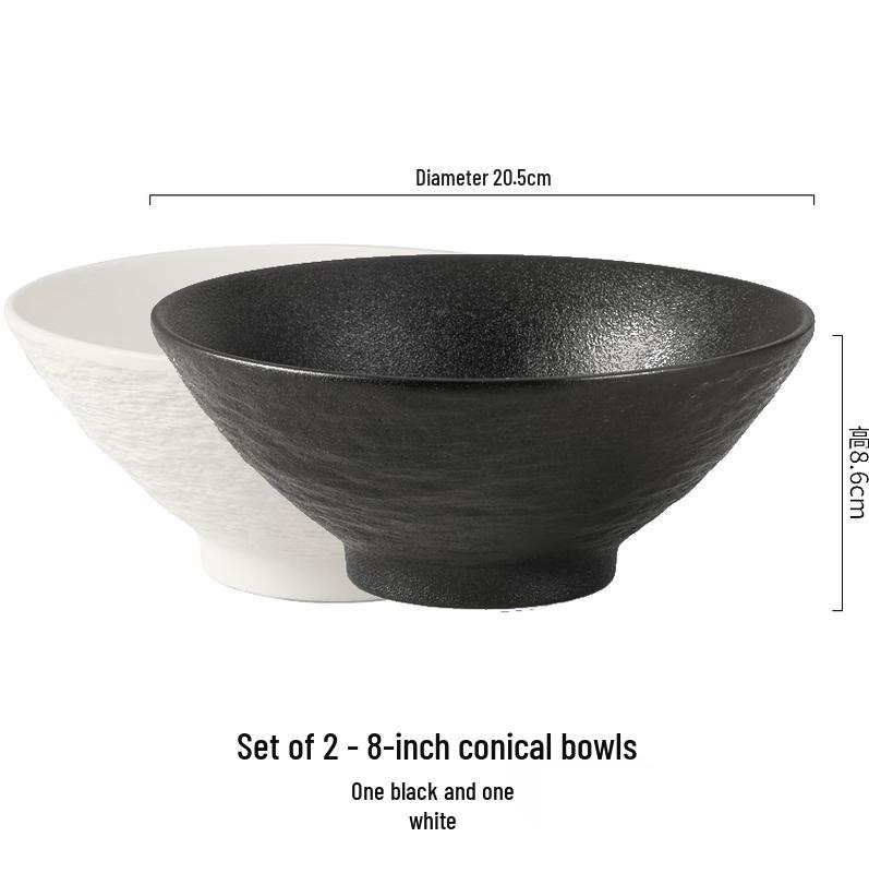 Wuhe Japanese Ceramic Ramen Bowl Set