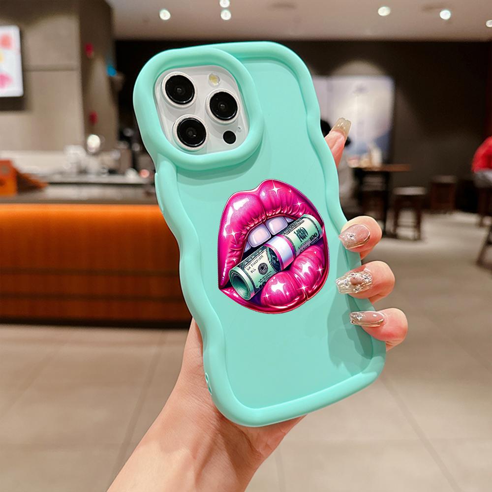 LZ18 Lips kiss Wave Silicone Phone Cases for Samsung A15 S23 FE S24 Ultra A34 A54 A14 A55 Motorola G32 OnePlus Soft Cover