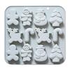 Christmas Silicone Chocolate Molds Candy Baking Moulds Handmade Santa Claus Snowman Xmas Tree Gingerbread Man Mold
