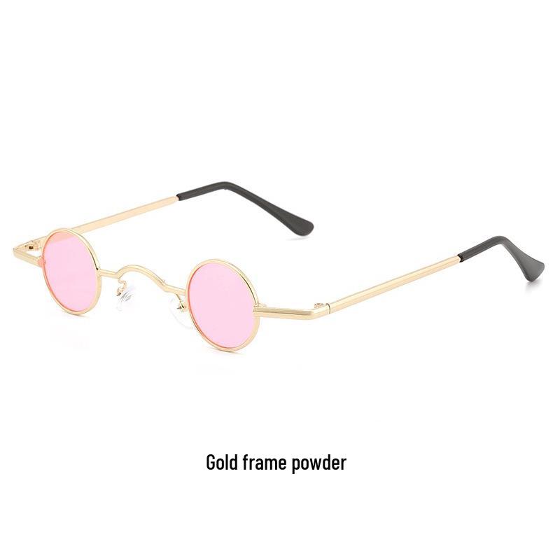 Retro Round Small Frame Mirror Glasses: Hip Hop Street Style Mini Sunglasses