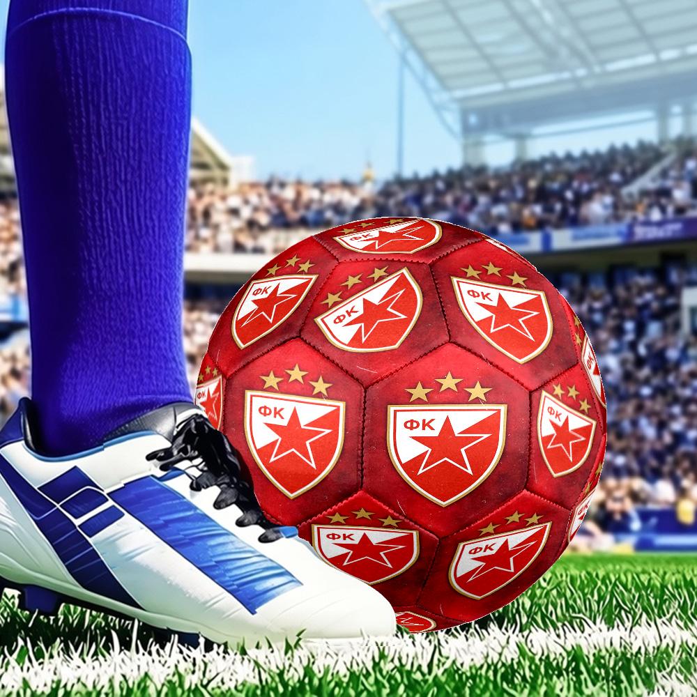 Crvena Zvezda Size 5 Soccer Ball, Suitable for Training and Matches, High-Elasticity, Wear-Resistant Material Gift for Fan