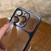 Luxury Plating Metallic Color Matte Transparent Phone Case For iPhone 17 16 15 14 13 12 11 17Pro Max Full Lens Protection Cover