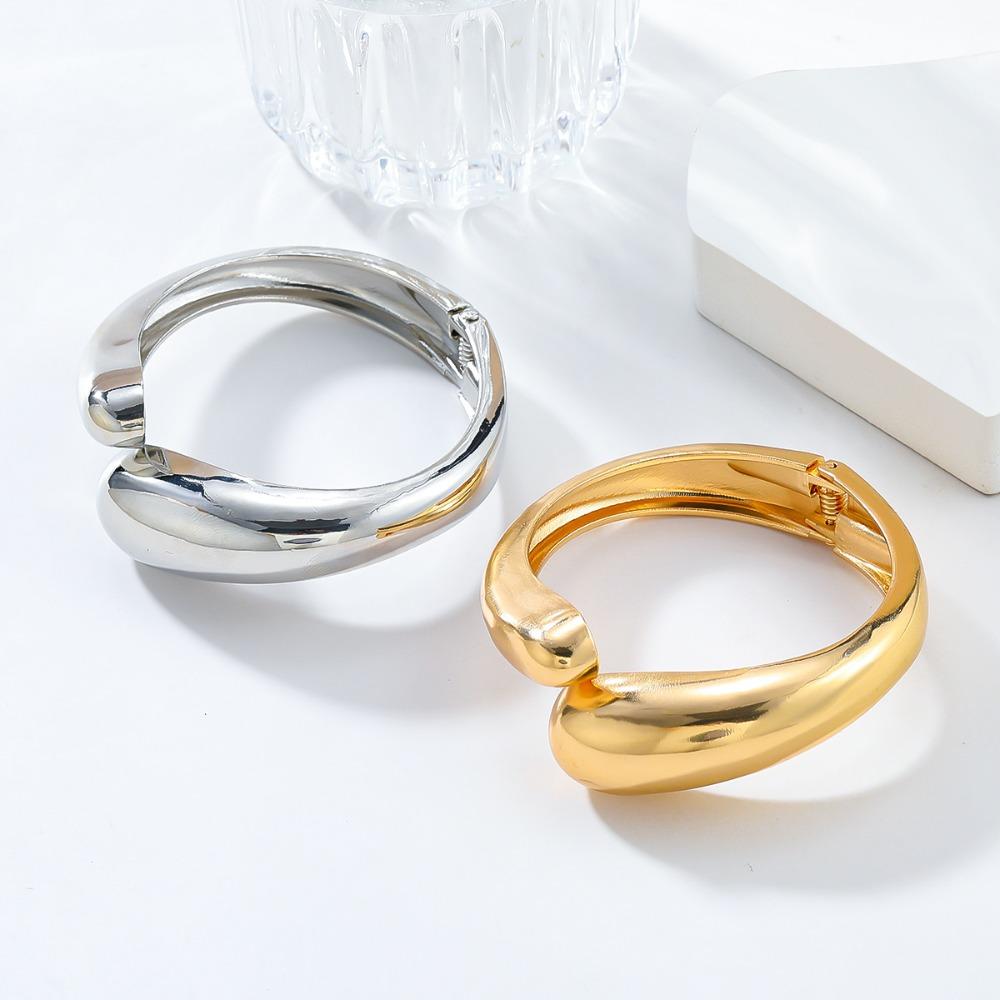 Europe American Style Exaggerated Open Bangle Wide Drop-shaped Bangle  Gift