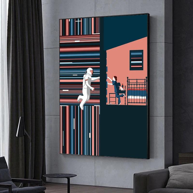 Modern Interstellar Space Canvas Painting Poster Print Art Picture On Wall Trendy Suitable for Living Room Home Decor Frameless