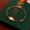 Bracciale Regolabile in Oro Vero Galvanizzato con Zir*****val Diamond, Lusso Leggero, Bracciale alla Moda di Alta Gamma, Gioiello Versatile per il Pendolarismo