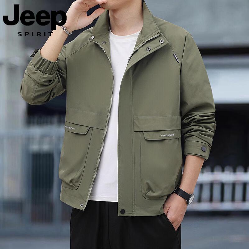 JEEP SPIRIT Men s Stand-Collar Casual Jacket L