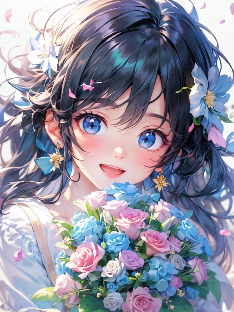 DIY Алмазная картина Мультфильм Цветочница Полная Алмазная мозаика Вышивка Мечта Крест Вышивка Набор Искусство Домашнее украшение