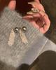 Shijia Zhenduo Hemp Gray Pearl Fringed Stud Earrings Temperament Light Luxury Niche Design Sense High-end Earrings Women's Unique Earrings