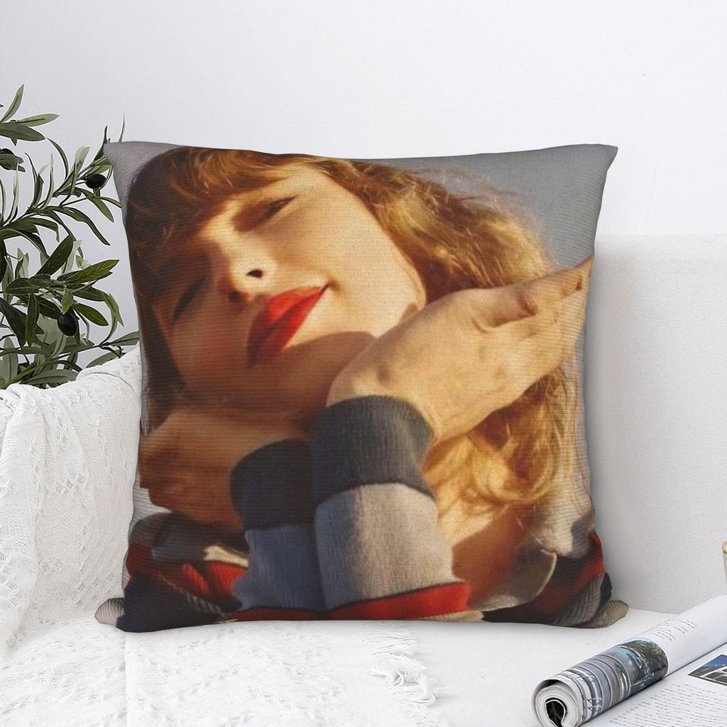 Trendy Singer Girl Pillow Case Retro Trendy Pillow Cover Graphic Pillowcases For Living Room Chair