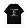 Crewneck T Shirt White Sloth With Coffee And Text Guten Morgen Cane Dunne Eis Casual Wear For Women